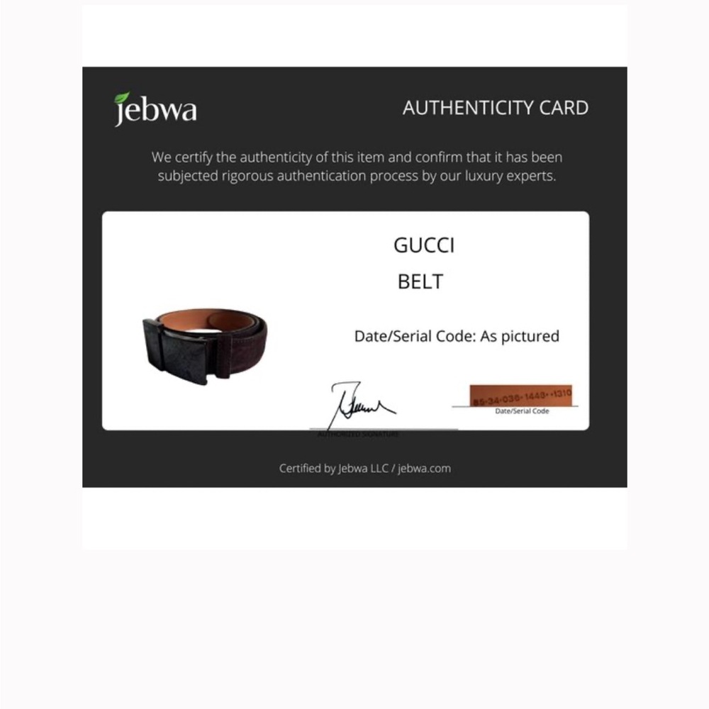 Gucci Suede Belt with Certificate of Authenticity Excellent condition - Picture 16 of 16